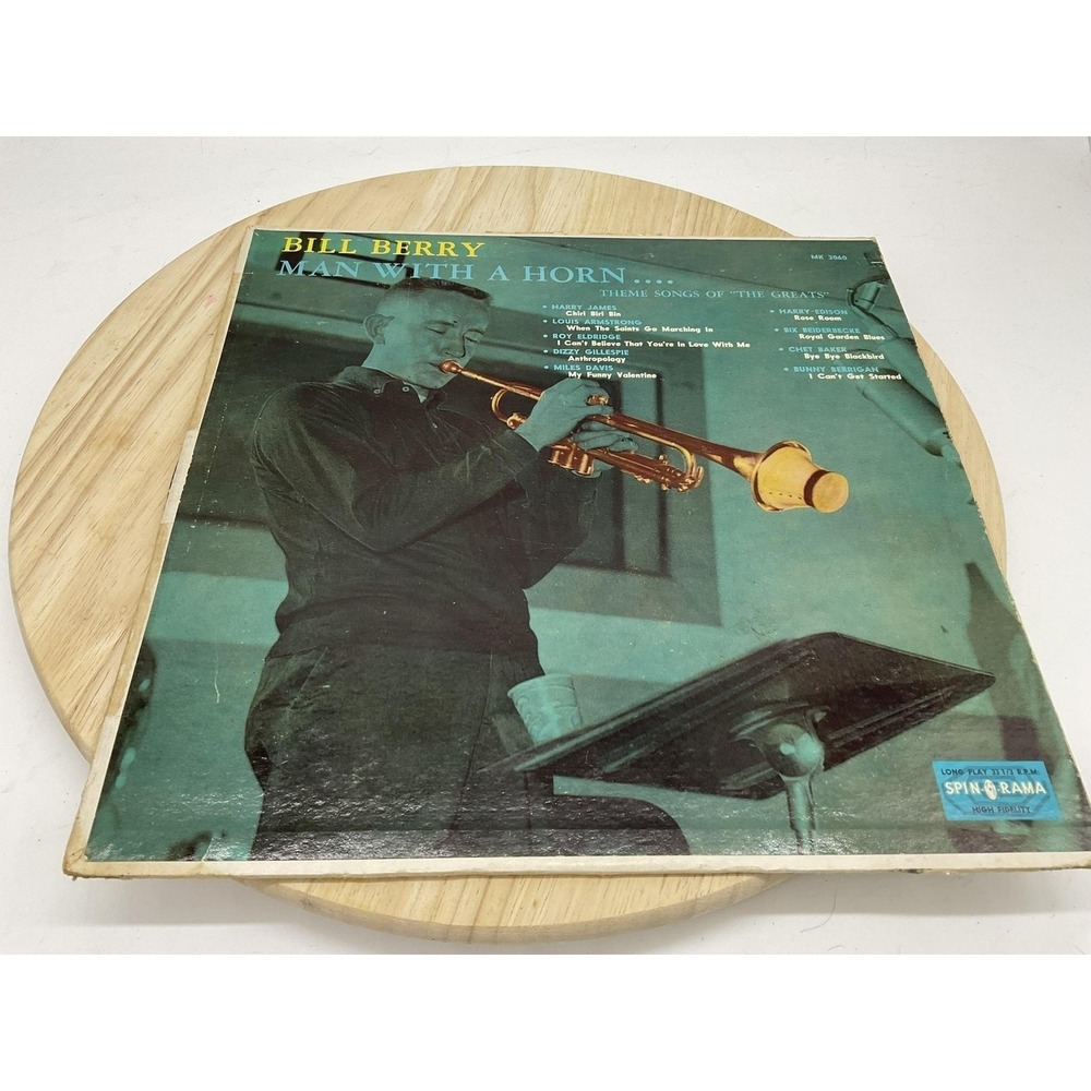 Vintage Bill‎ Berry Man With A Horn Vinyl Record LP Spinorama Jazz 1950s Mono